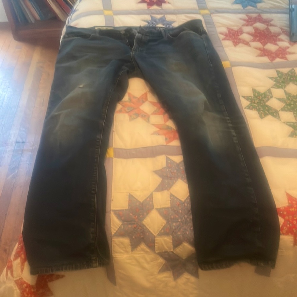 Lightly distressed, pre-loved Gap mens slim fit jeans